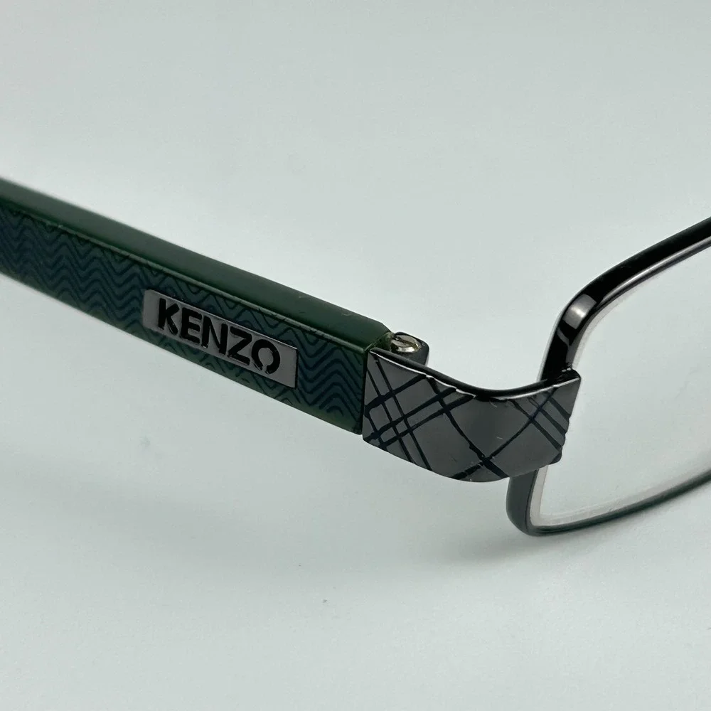 Kenzo KZ 4075 Womens‎ Eyeglasses Frame Rectangular Dark Green Metal 51-17-140mm